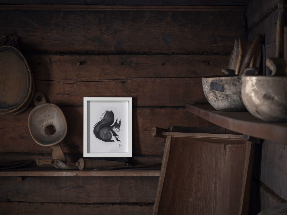 Teemu_Jarvi_Illustrations_Squirrel_ArtPrint_Paper_PhotoUntoRautio